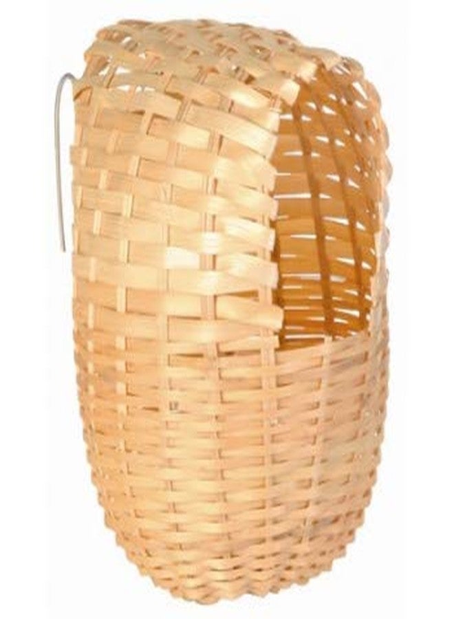 سايج سكوير مجموعة سيج سكوير الخاصة من الخيزران الطبيعي المعلق مع خطاف، عش تربية ومواد تعشيش (40 جرام) للطيور الصغيرة (الببغاء الأسترالي، عصفور البادجيري) - Image 2